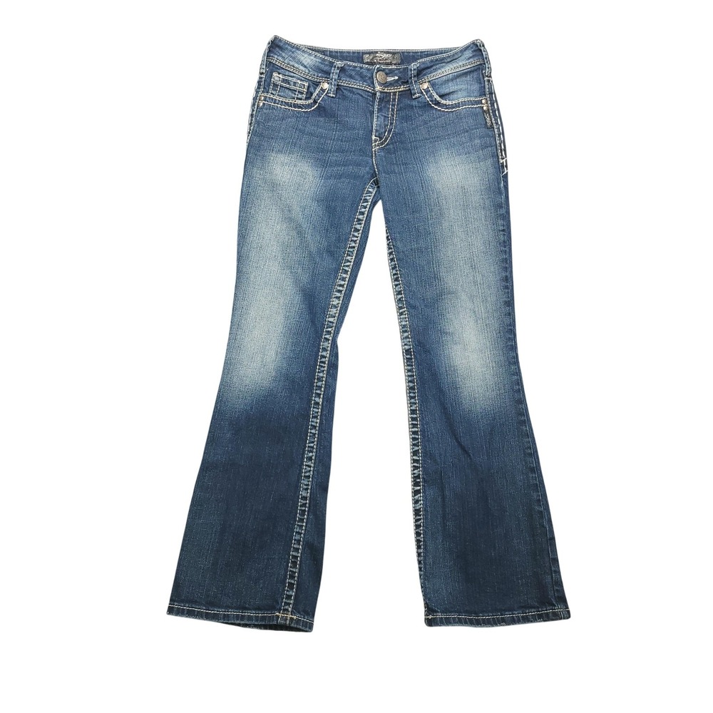 Silver‎ Jeans Suki Bootcut Jeans Womens 27x30 Blue Medium Wash Stretch Denim